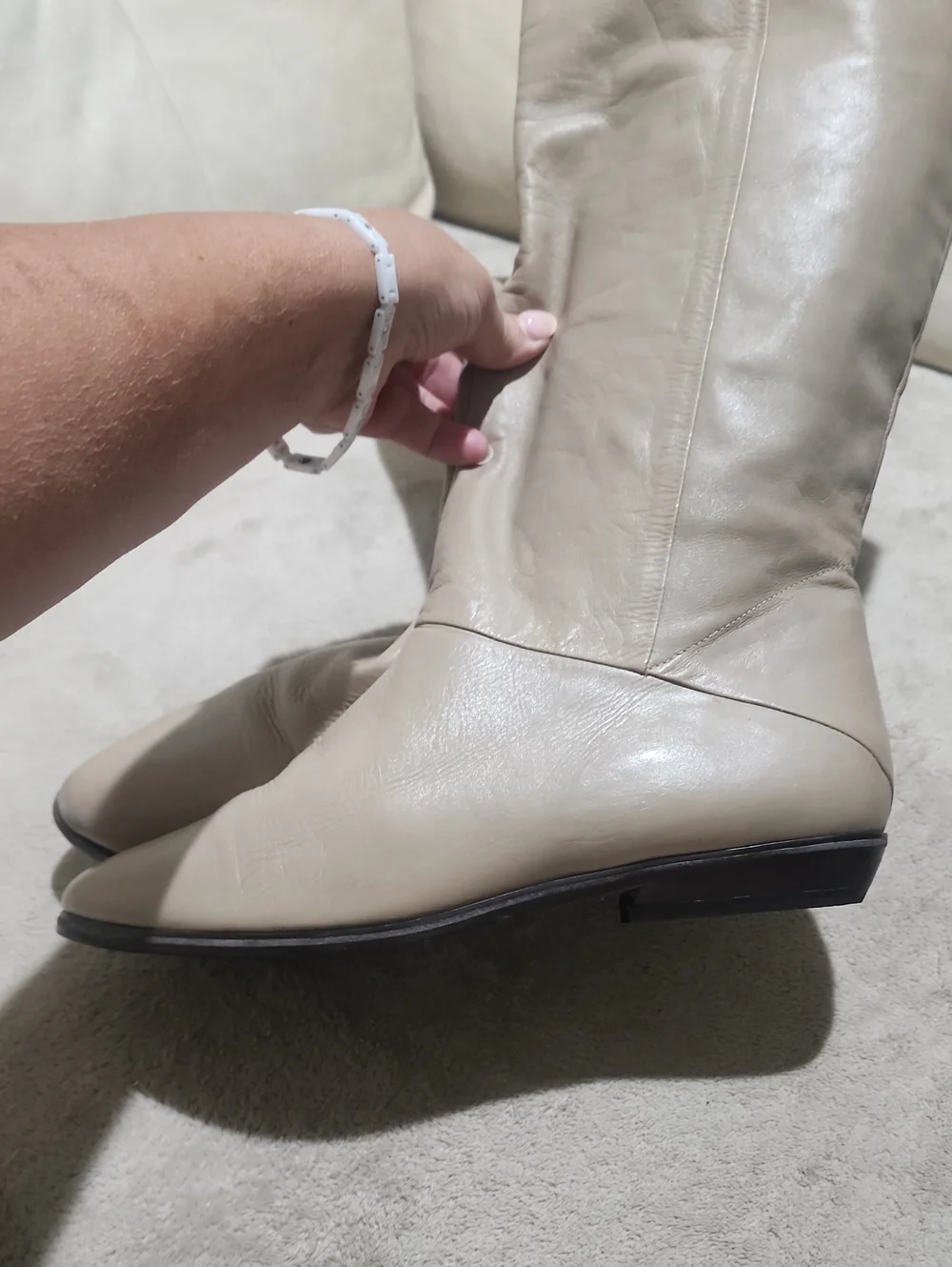 Nine West LTD.edition Women's Over-the-Knee Leather Boots in Taupe